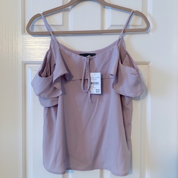 ⬇️⬇️Dusty Pink Cold Shoulder Ruffle Cami - Picture 4 of 7